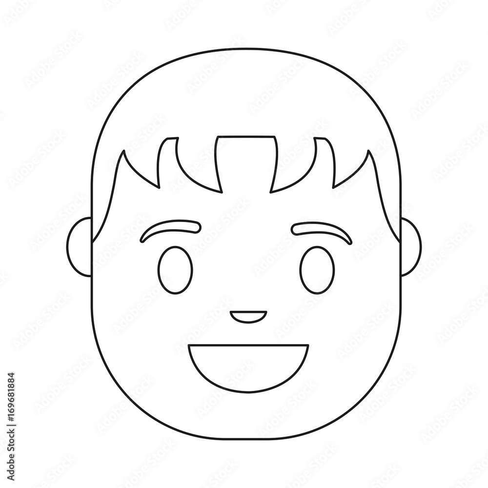 cartoon man face icon over white background vector illustration cartoon man face icon over white background vector illustration