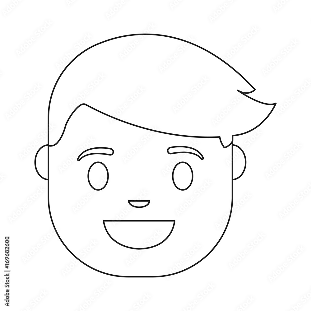 cartoon man face icon over white background vector illustration cartoon man face icon over white background vector illustration