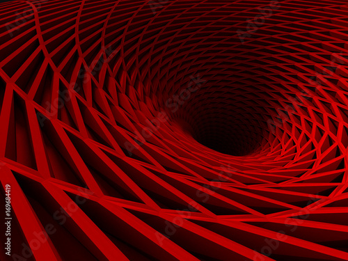 Red Futuristic Industrial Metallic Background