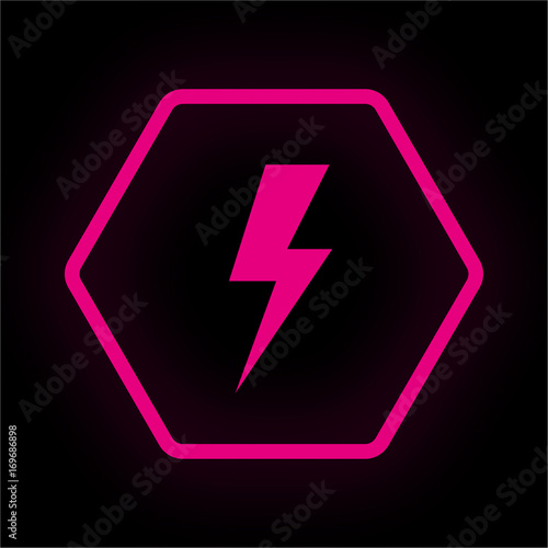 Neon Button Polygon - Blitz