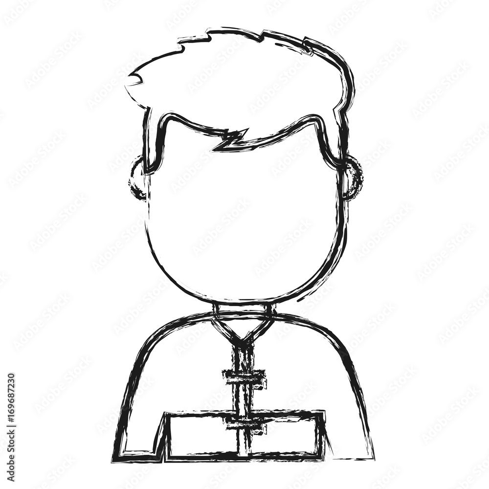 avatar man icon over white background vector illustration avatar man icon over white background vector illustration
