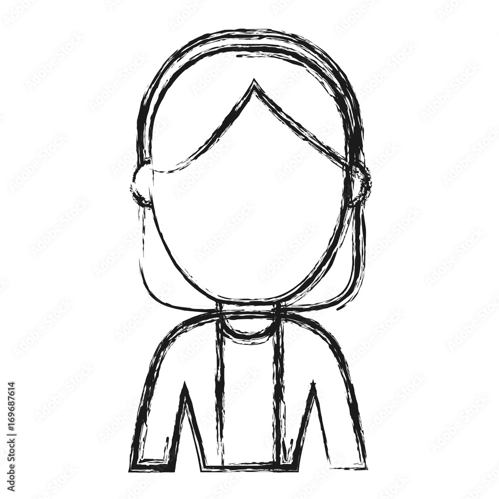 avatar woman icon over white background vector illustration avatar woman icon over white background vector illustration