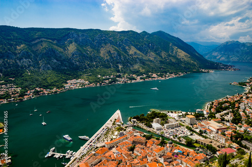 Magnificent view of Kotor Bay Montenegro photo