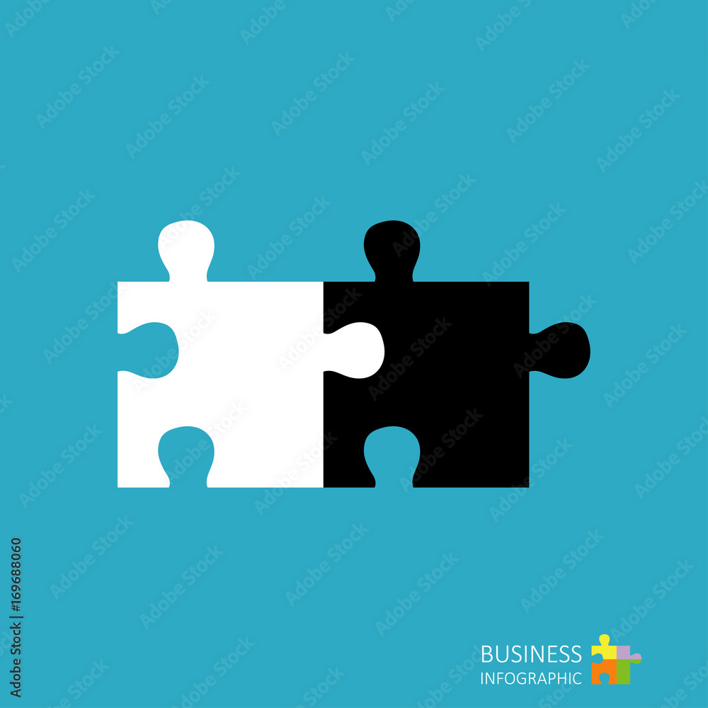 Puzzle piece infographics. Business concept vector illustration. Puzzle piece infographics. Business concept vector illustration.