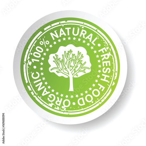 organic icon with tree illustration