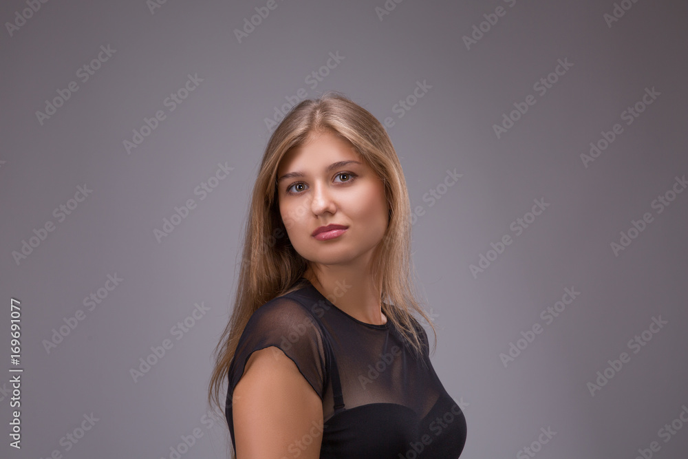 Beauty portrait of female face with natural skin Beauty portrait of female face with natural skin