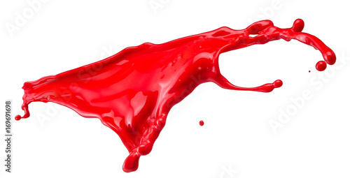 red paint splash isolated on a white background