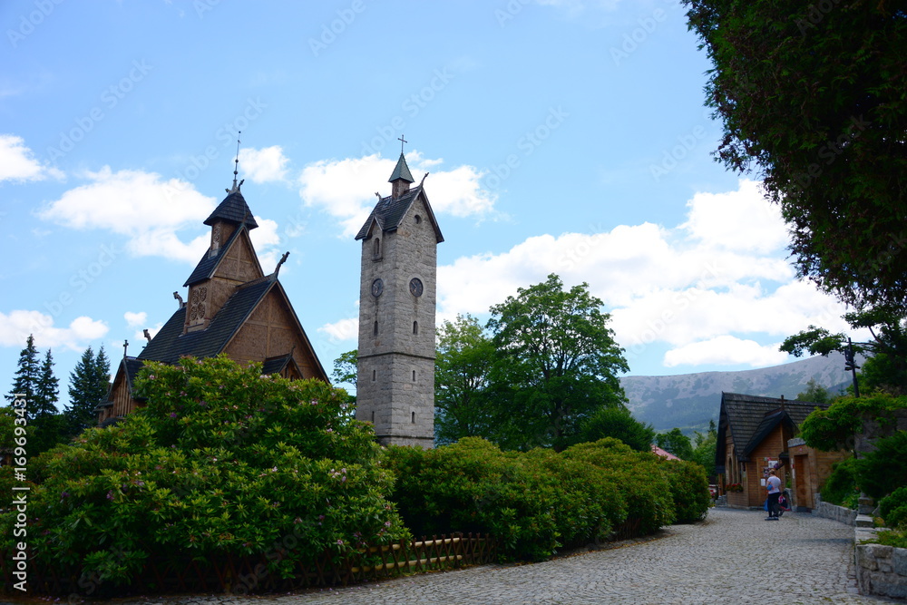 Drewniana świątynia Wang, kościół w Karpaczu, Karkonosze