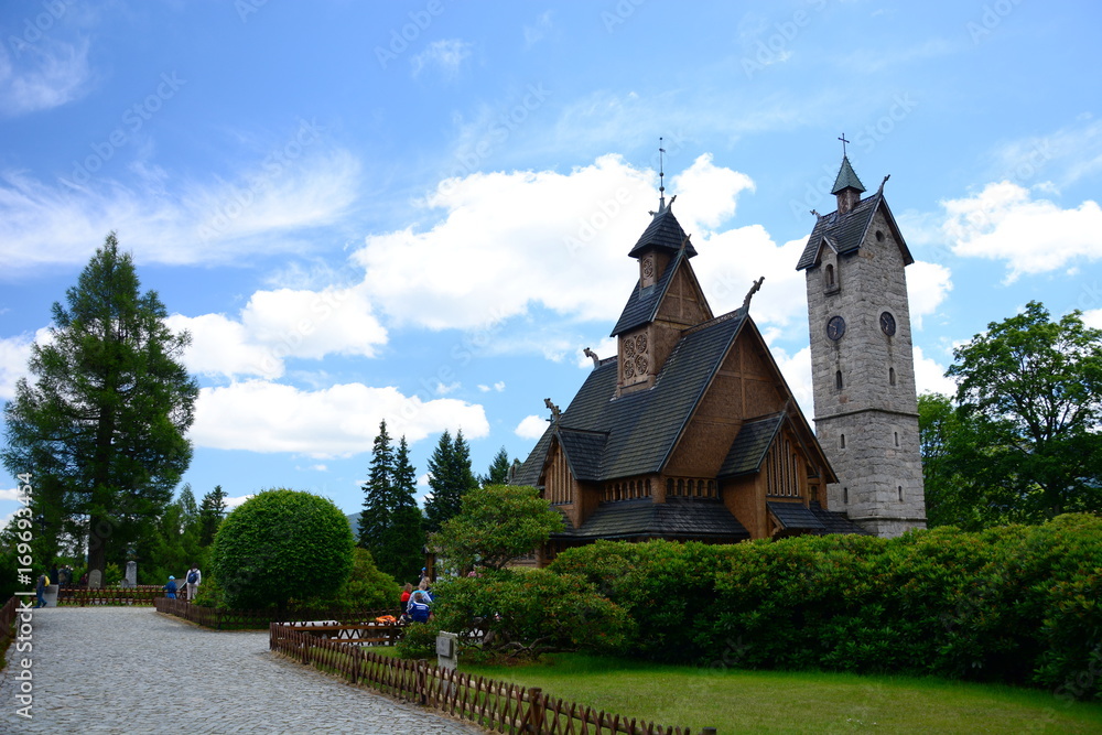 Drewniana świątynia Wang, kościół w Karpaczu, Karkonosze