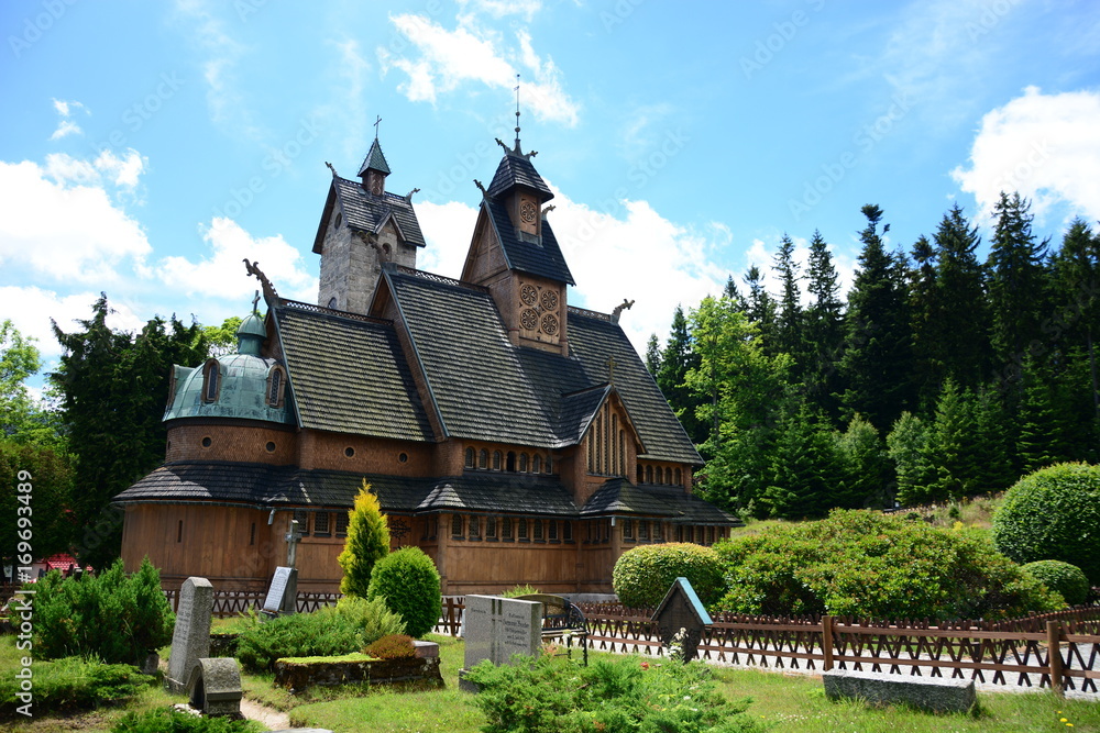 Drewniana świątynia Wang, kościół w Karpaczu, Karkonosze
