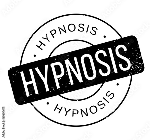 Hypnosis rubber stamp. Grunge design with dust scratches. Effects can be easily removed for a clean, crisp look. Color is easily changed.