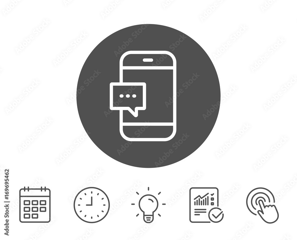 Smartphone Message icon. Cellphone, Phone sign. Smartphone Message icon. Cellphone, Phone sign.