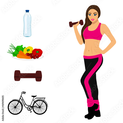 Healthy Lifestyle. Sports girl.