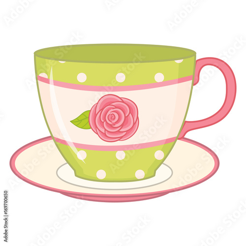 Vector Tea Cup and Saucer