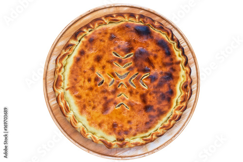 ossetian pie on a white