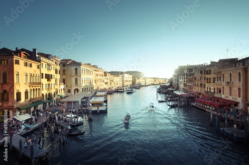 Grand Canal in Venice at sunset  Italy