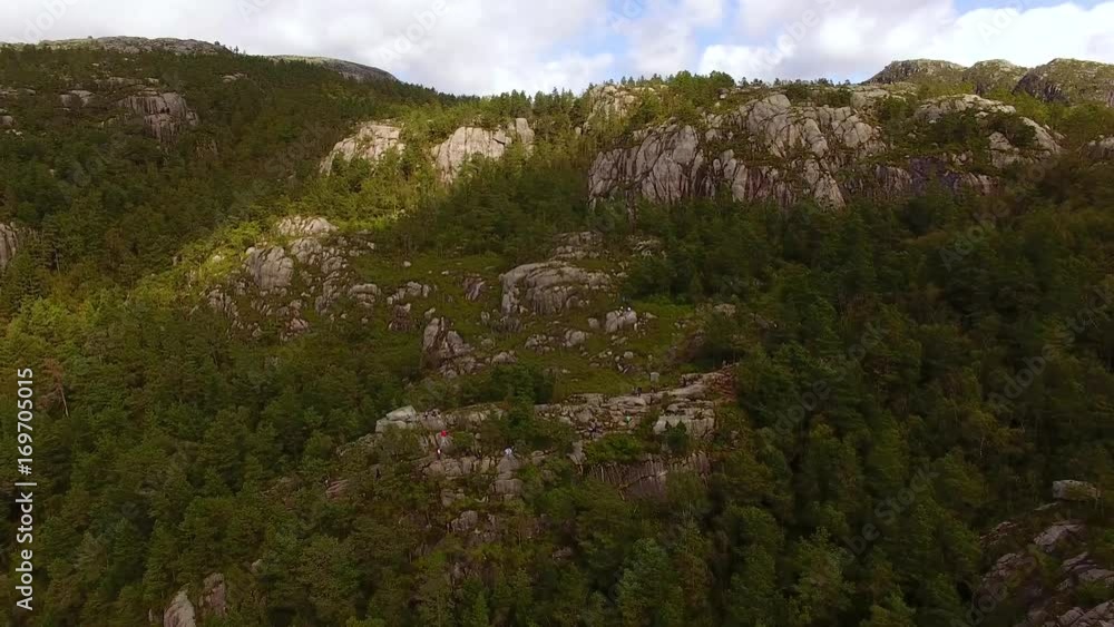 Aerial view of the mountain lake in summer time Aerial view of the mountain lake in summer time