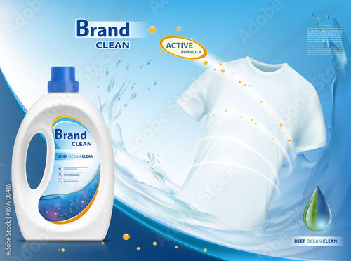 container with laundry detergent.