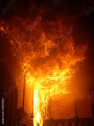 fire in cabin, lodge fire 