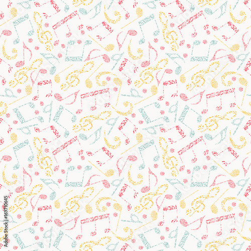 Seamless pattern of music
