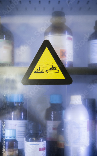 Chemical Storage Cabinet with Corrosive Properties