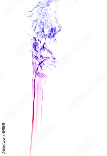 Abstract colorful smoke on white background, smoke background,colorful ink background,red, Blue,beautiful color smoke