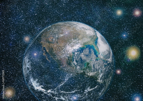 The Earth from space. This image elements furnished by NASA. photo
