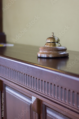Service bell in a hotel rec...