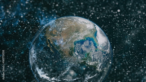 Fototapeta Naklejka Na Ścianę i Meble -  The Earth from space. This image elements furnished by NASA.