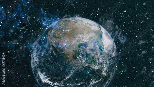 Fototapeta Naklejka Na Ścianę i Meble -  The Earth from space. This image elements furnished by NASA.