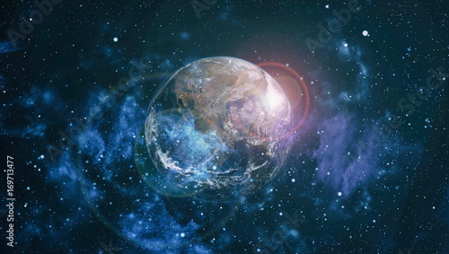 Fototapeta Naklejka Na Ścianę i Meble -  The Earth from space. This image elements furnished by NASA.