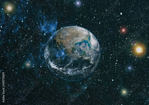 The Earth from space. This image elements furnished by NASA. photo