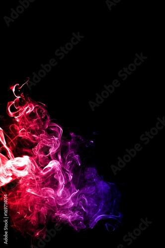 Abstract colorful smoke on black background, smoke background,colorful ink background,red and Blue fire,beautiful color smoke