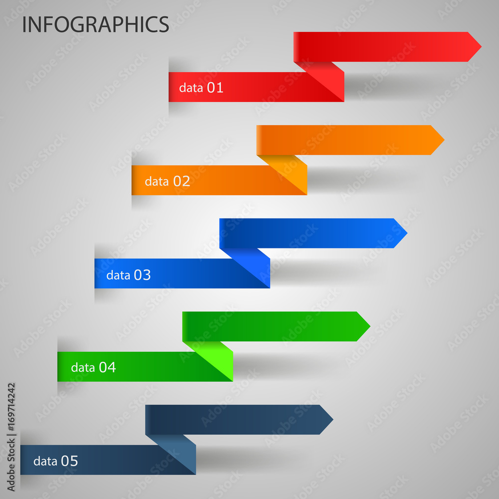 Modern business steps to success charts and graphs options banner. Vector illustration