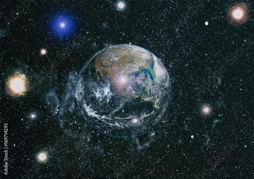 The Earth from space. This image elements furnished by NASA. photo