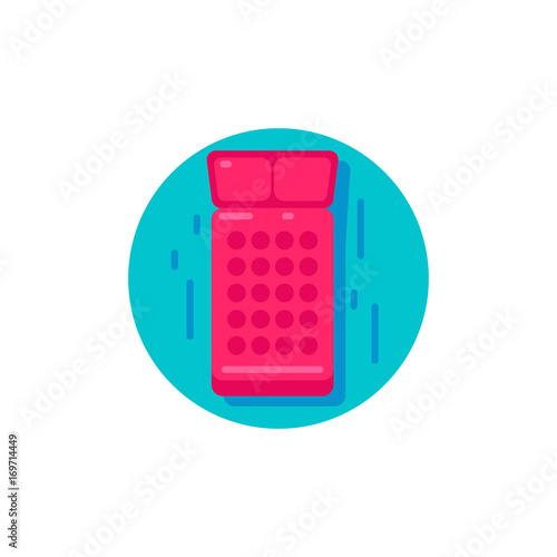 Floating water mattress icon