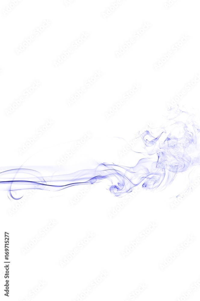 Abstract blue smoke on white background, blue background,blue ink background Abstract blue smoke on white background, blue background,blue ink background