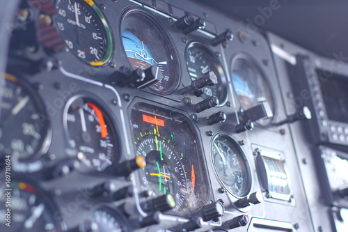 Carta da parati device in the pilot cockpit