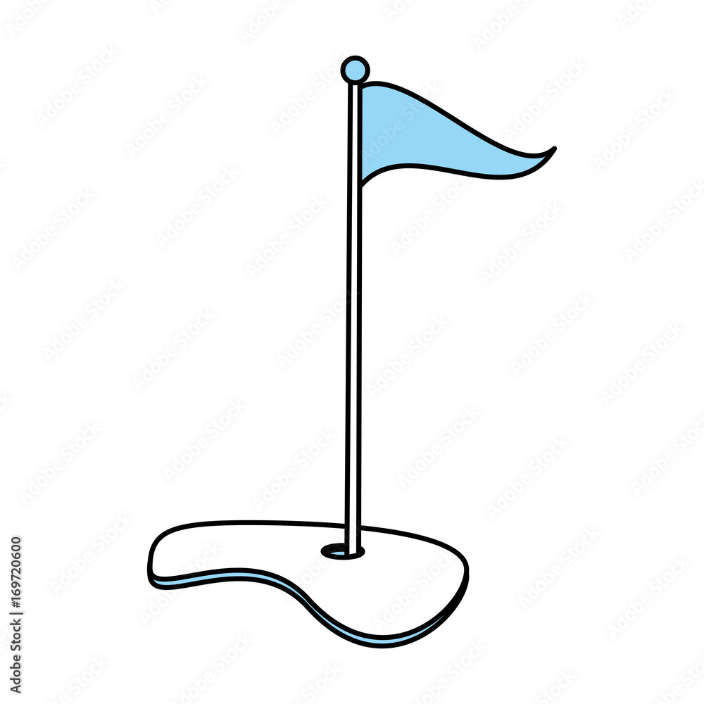 Flag icon Golf sport competition and game theme Isolated design Vector illustration Flag icon Golf sport competition and game theme Isolated design Vector illustration