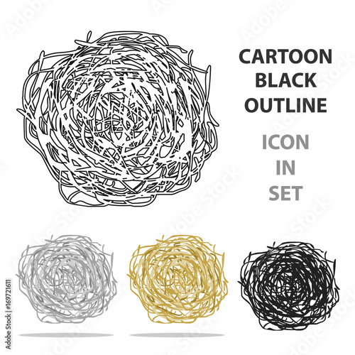 Tumbleweed icon cartoon. Singe western icon from the wild west cartoon.