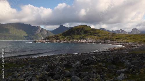 View on Knuten peak, Mefjordvaer, Senjahopen, Norway. photo