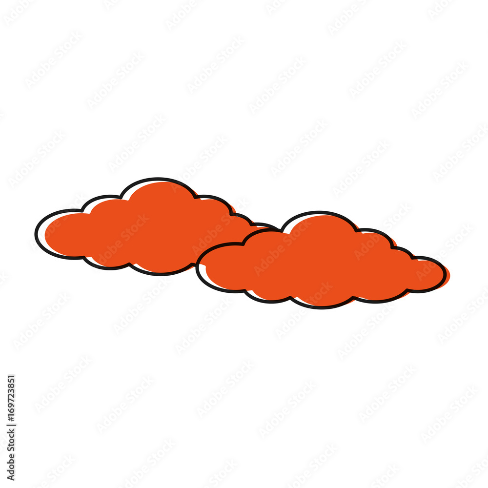 clouds icon over white background vector illustration clouds icon over white background vector illustration