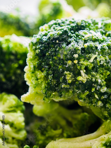 PIeces of frozen broccoli