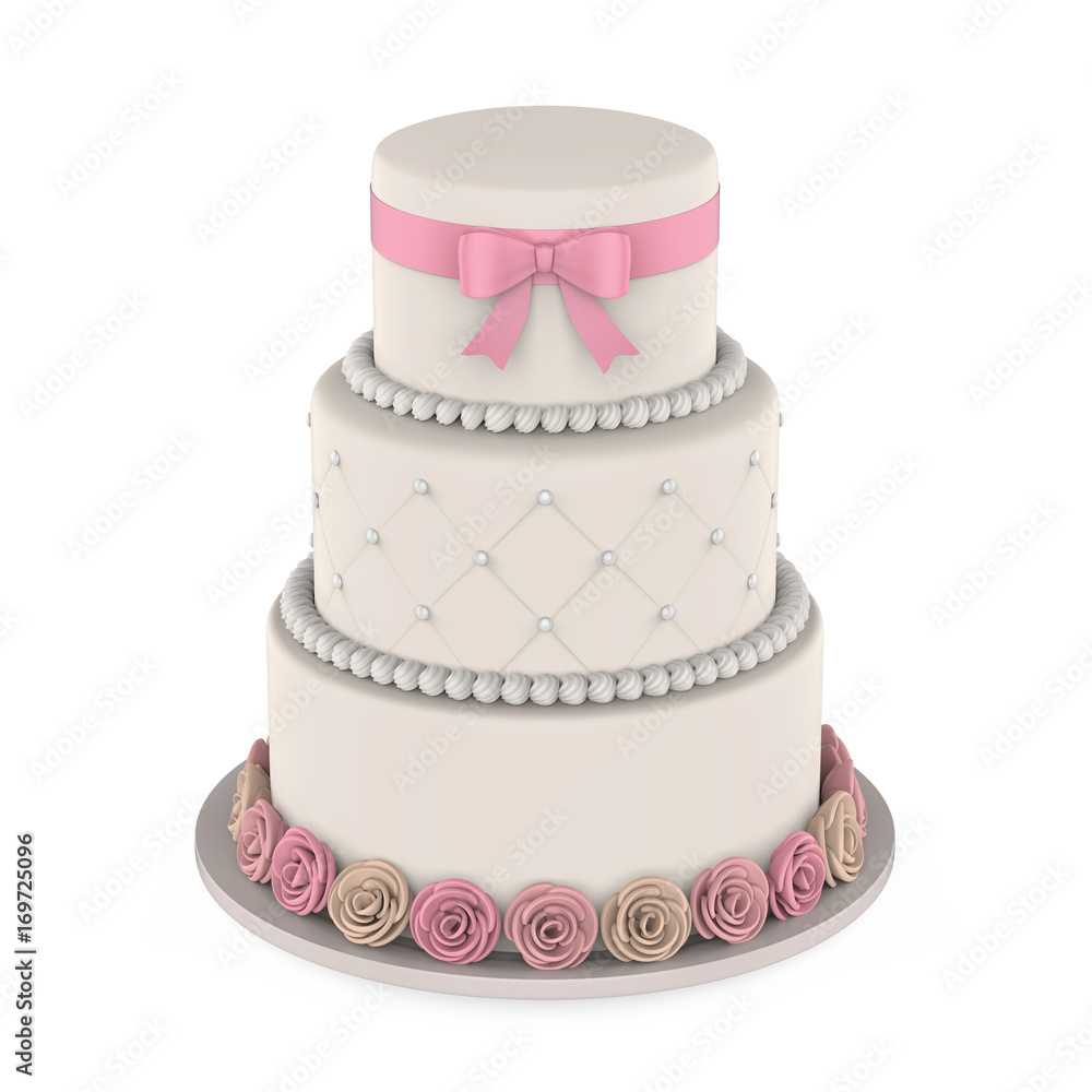 Tiered Cakes Isolated Tiered Cakes Isolated