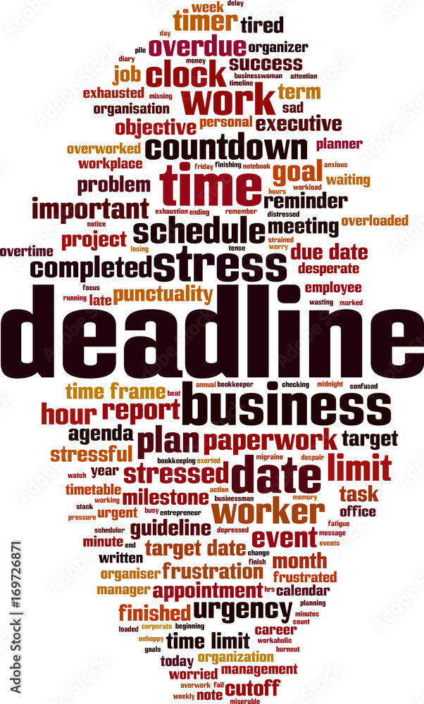 Deadline word cloud Deadline word cloud
