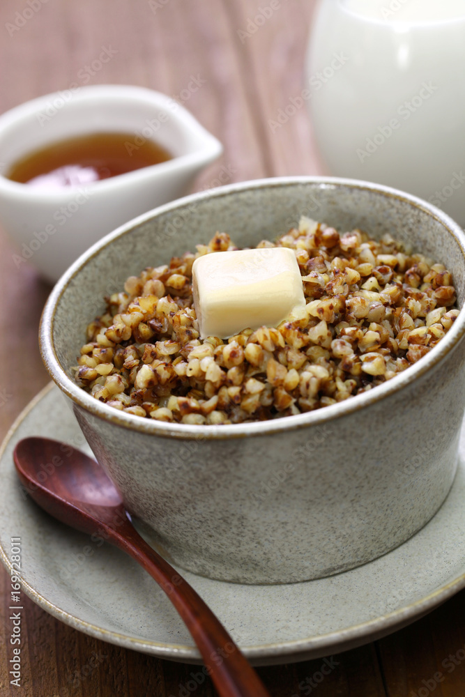 kasha, buckwheat porridge, russian traditional food kasha, buckwheat porridge, russian traditional food