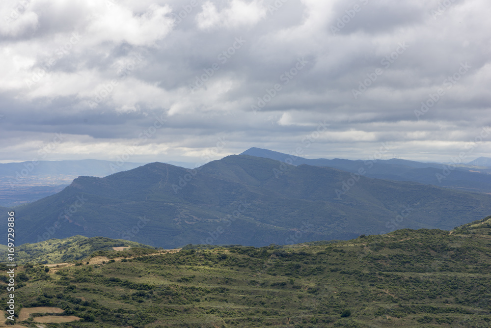 Landscape near Ujue in the province of Navarra, Spain