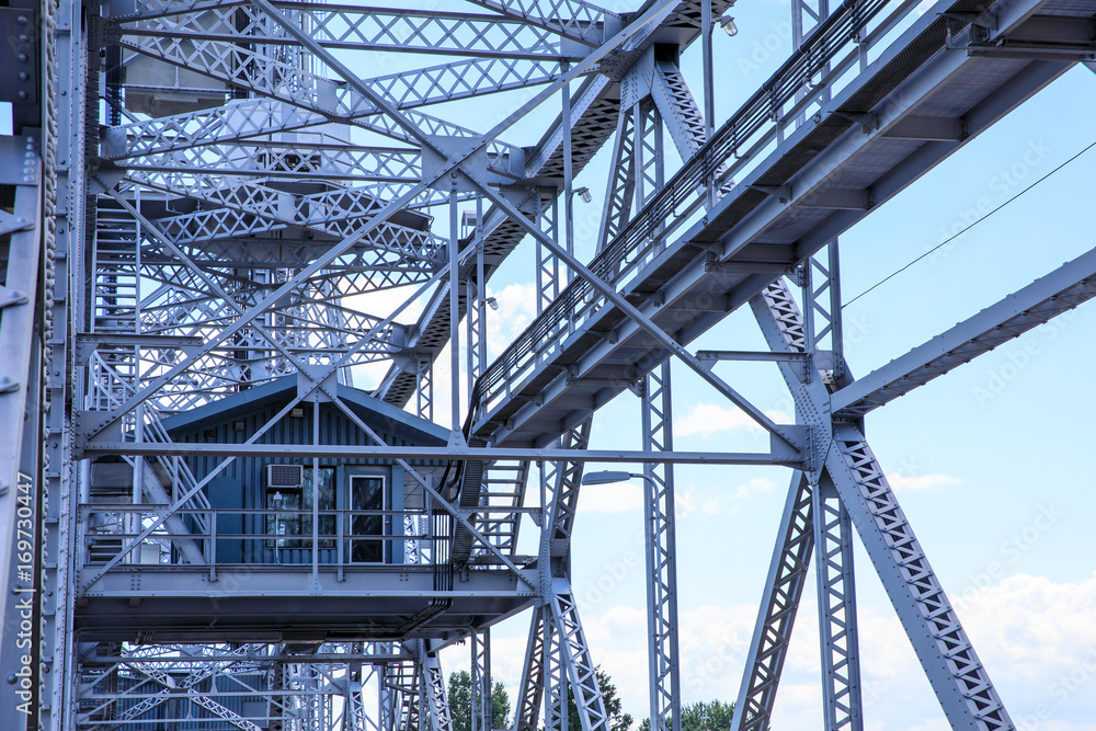 Fototapeta premium Aerial lift bridge in Duluth, Minnesota