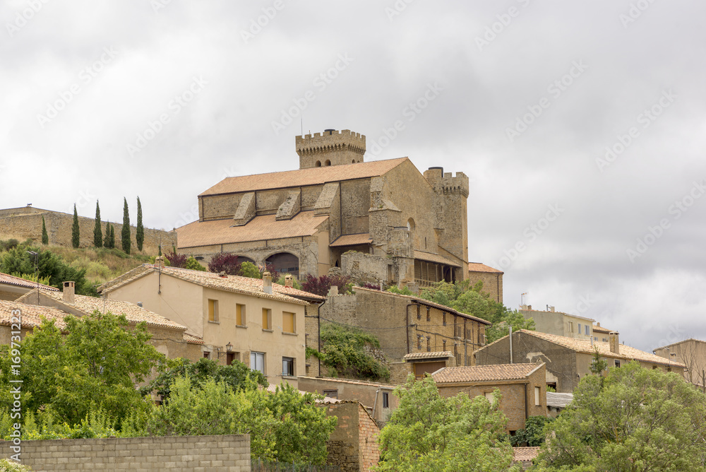 Fototapeta premium The town of Ujue in Navarra, Spain