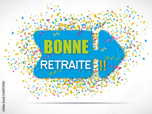 Étiquette flèche direction : bonne retraite !!